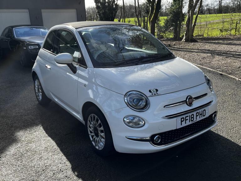 FIAT 500C CONVERTABLE 1.2 LOUNGE,WHITE,HALF LEATHER,VERY LOW MILES,FSH