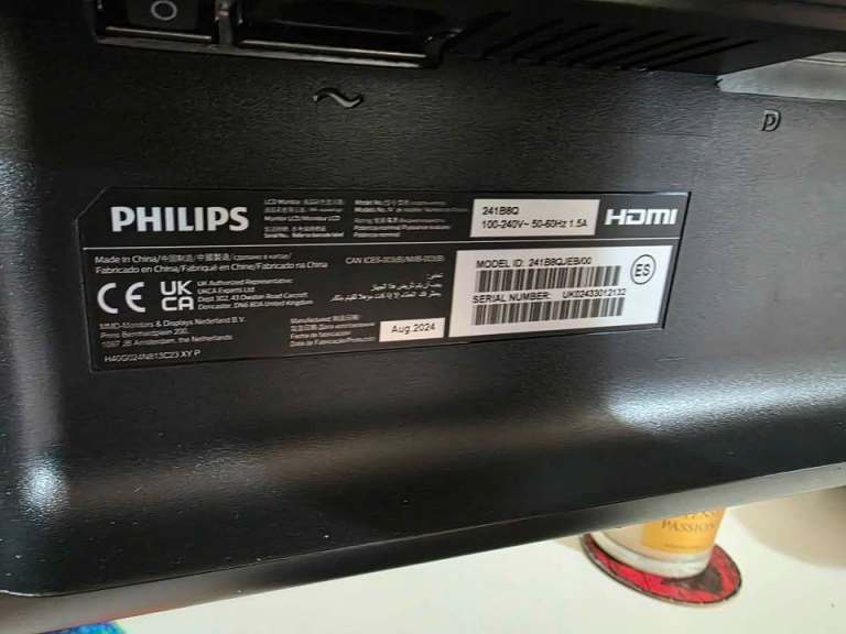 Philips LCD monitor. 24-inch Full HD (1920 x 1080) IPS display with built-in speakers (2 available