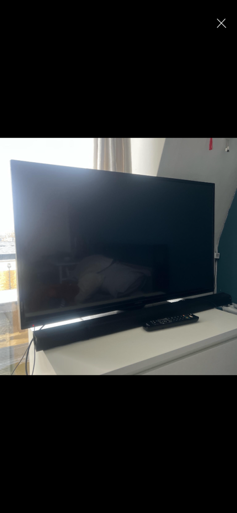 TV and speakers
