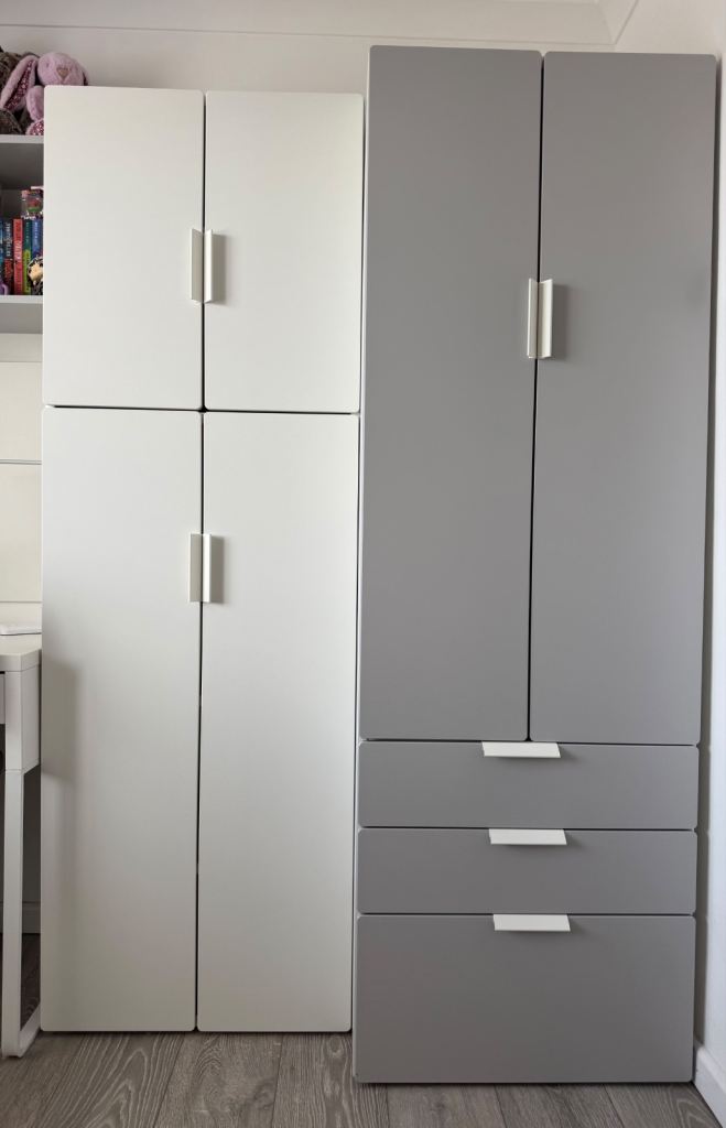 IKEA SMÅSTAD PLATSA Wardrobe Unit with Drawers, Multicoloured