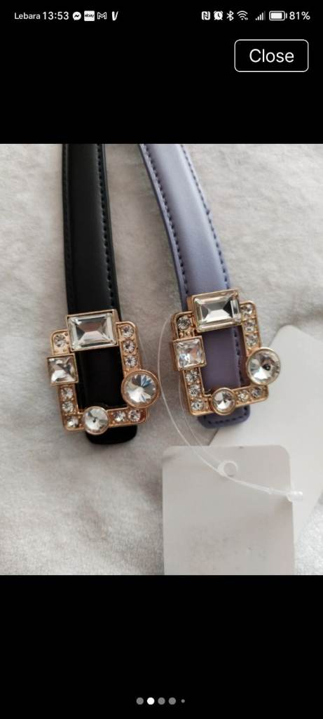  New 100% Genuine Leather Belt with Decorative Buckle