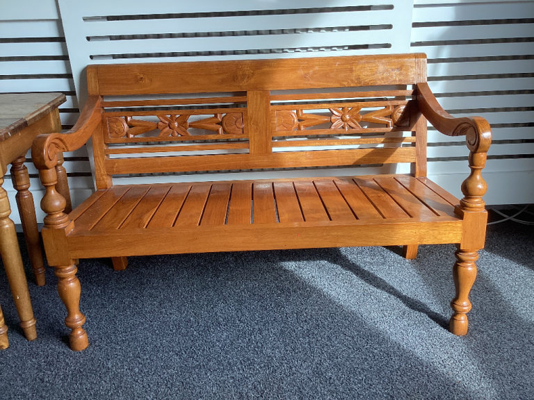 SOLID TEAK CHILDREN'S BENCH, NOW ONLY £55