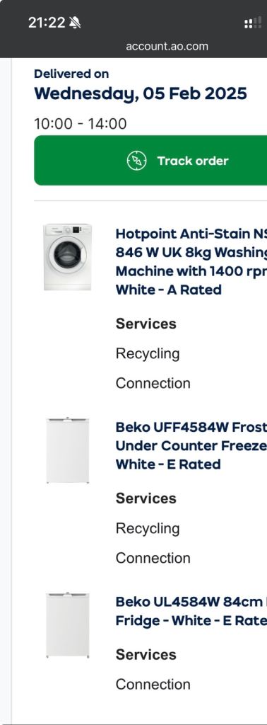 Matching Beko Under Counter Fridge and Freezer