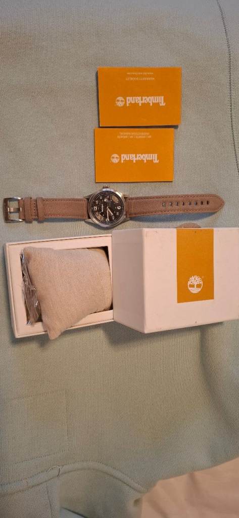 Timberland Men's Watch with Brown Strap – As Good As New