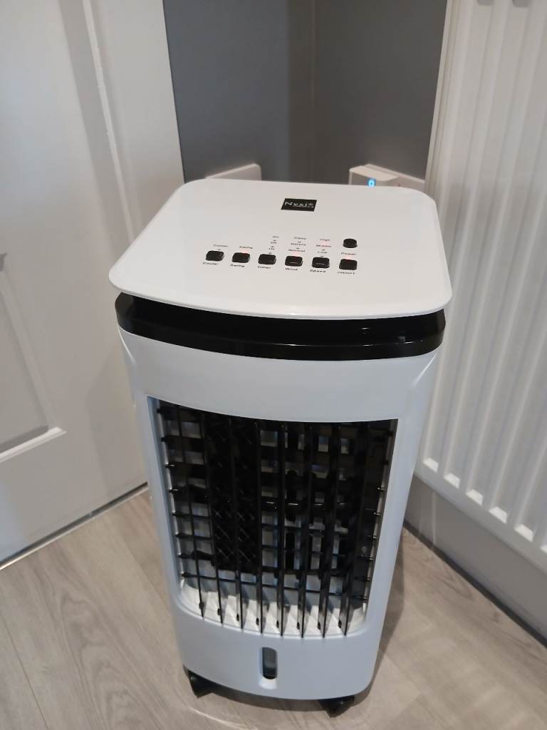 Nyxi Air Cooler Fan Portable, 4L Water Tank with Ice Box And Remote Control, High Cooling