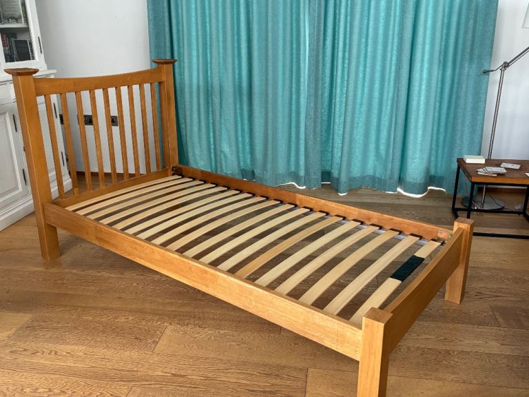 Solid Wooden Single Bed Frame – Good Condition