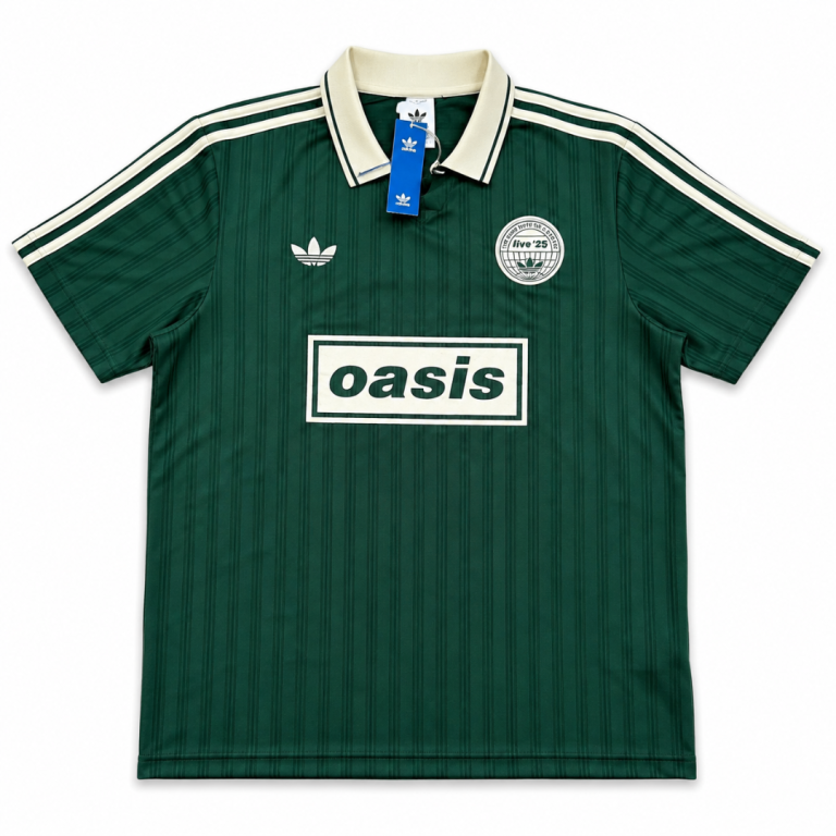 Adidas x Oasis Live ’25 Green Jacquard Football Jersey Men’s Large NEW