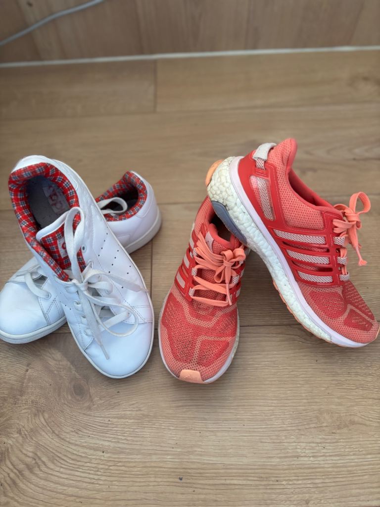 2 pairs of Adidas shoes
