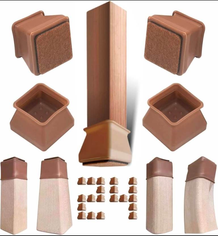MAJOYLIFE Silicone Chair Leg Caps, 32 Pack Floor Protector Furniture Cover with Felt Pad
