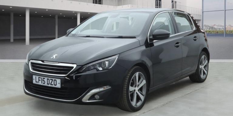 PEUGEOT 308 1.6 HDi Allure Diesel Black 5dr LOWTAX+SATNAV+8 STAMPS 2015