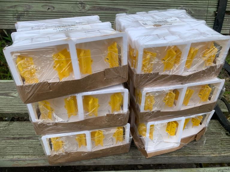Job lot, 60 one gang dry lining boxes, 35mm, only £25.