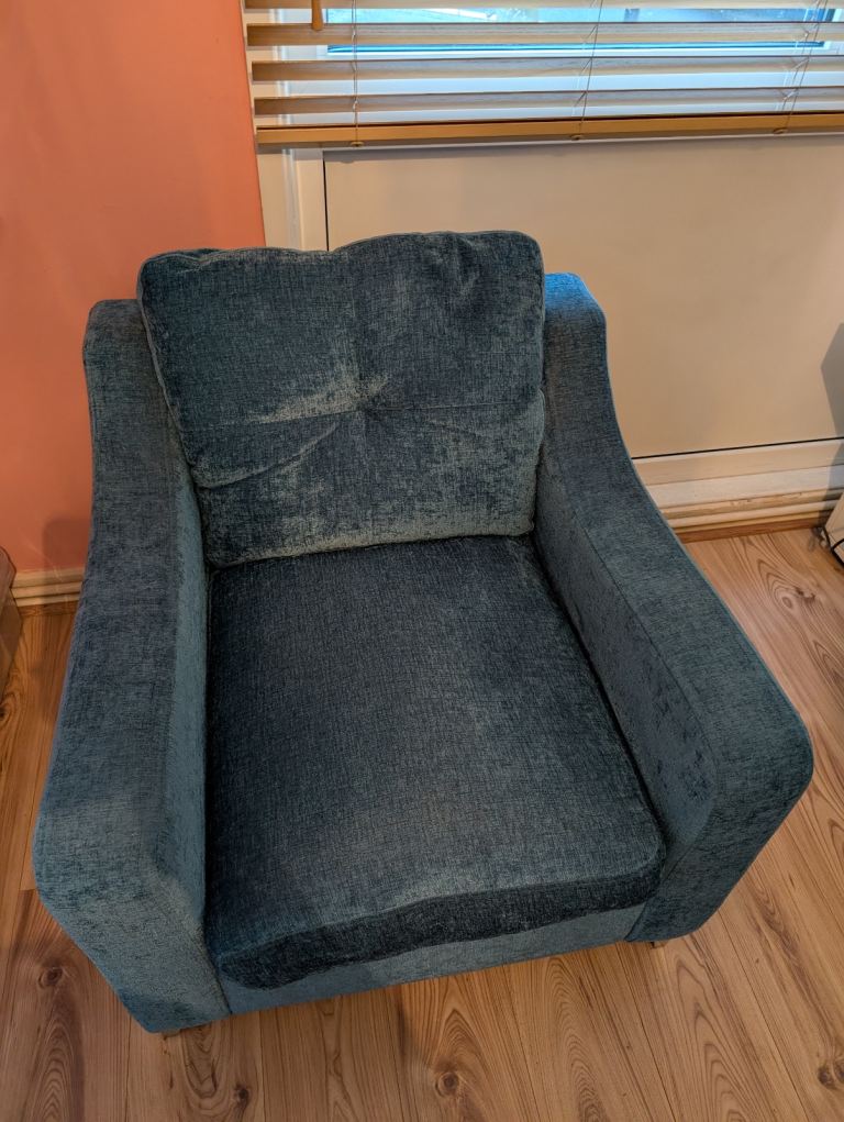 Teal 3-Seater Sofa Bed & Armchair – DFS Fusion Range