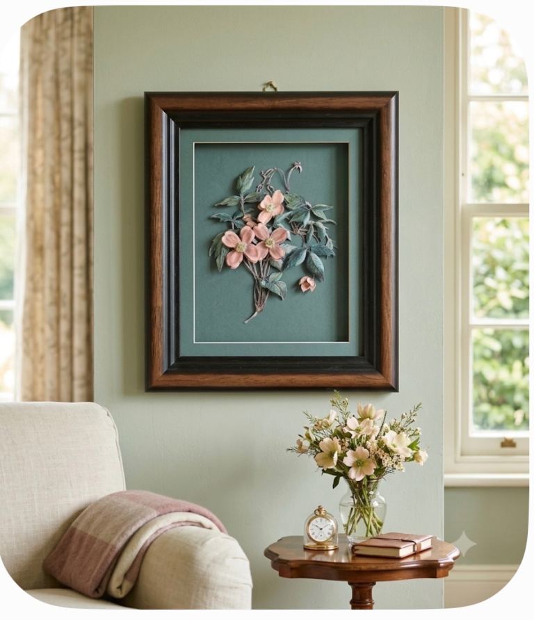🌸 Stunning Vintage 3D Decoupage "Living Picture" by John Ellam Studios 🌸