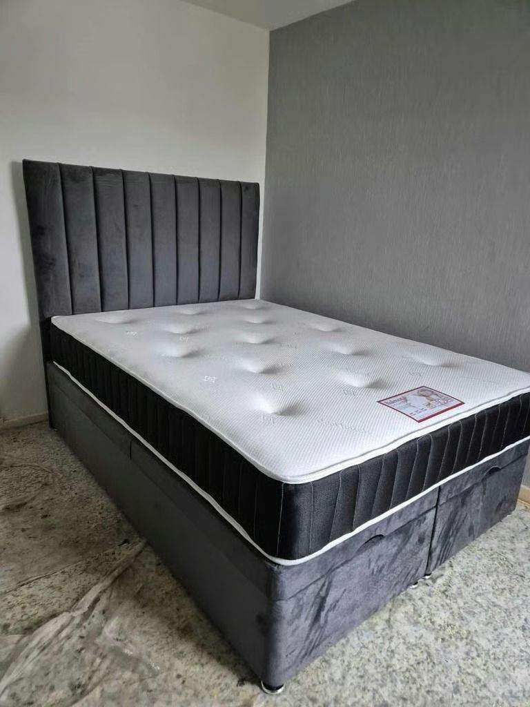 Brand New DIVAN 4ft6 Double Bed 🎄 Mattress Included | UK