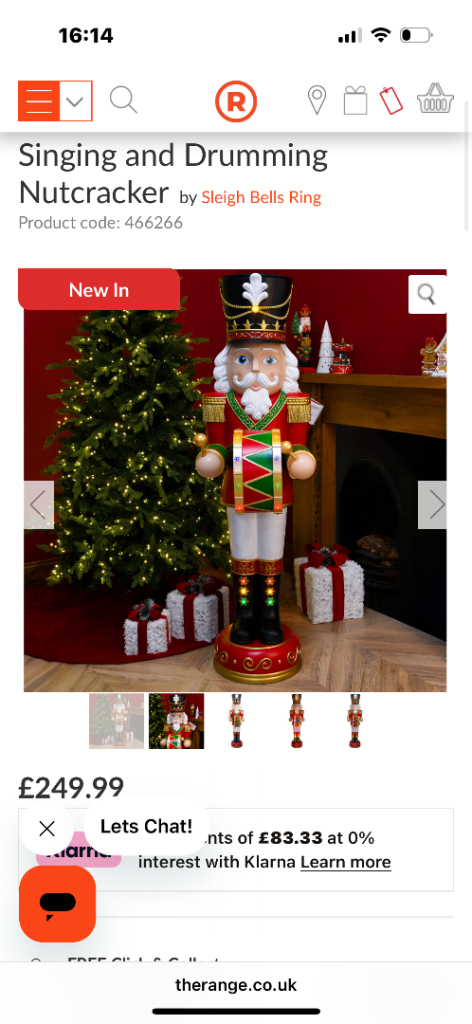 image for Christmas nutcracker singing and drumming brand new in sealed box