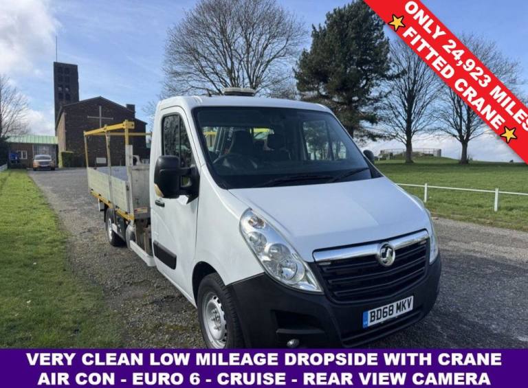 2018 Vauxhall Movano 2.3CDTi 3.5t. BiTurbo Dropside with Crane L3 H1 Eu 6 130ps DROPSIDE Diesel M...