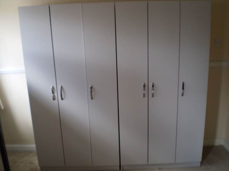 2 WHITE MELANIMIE  WARDROBES  