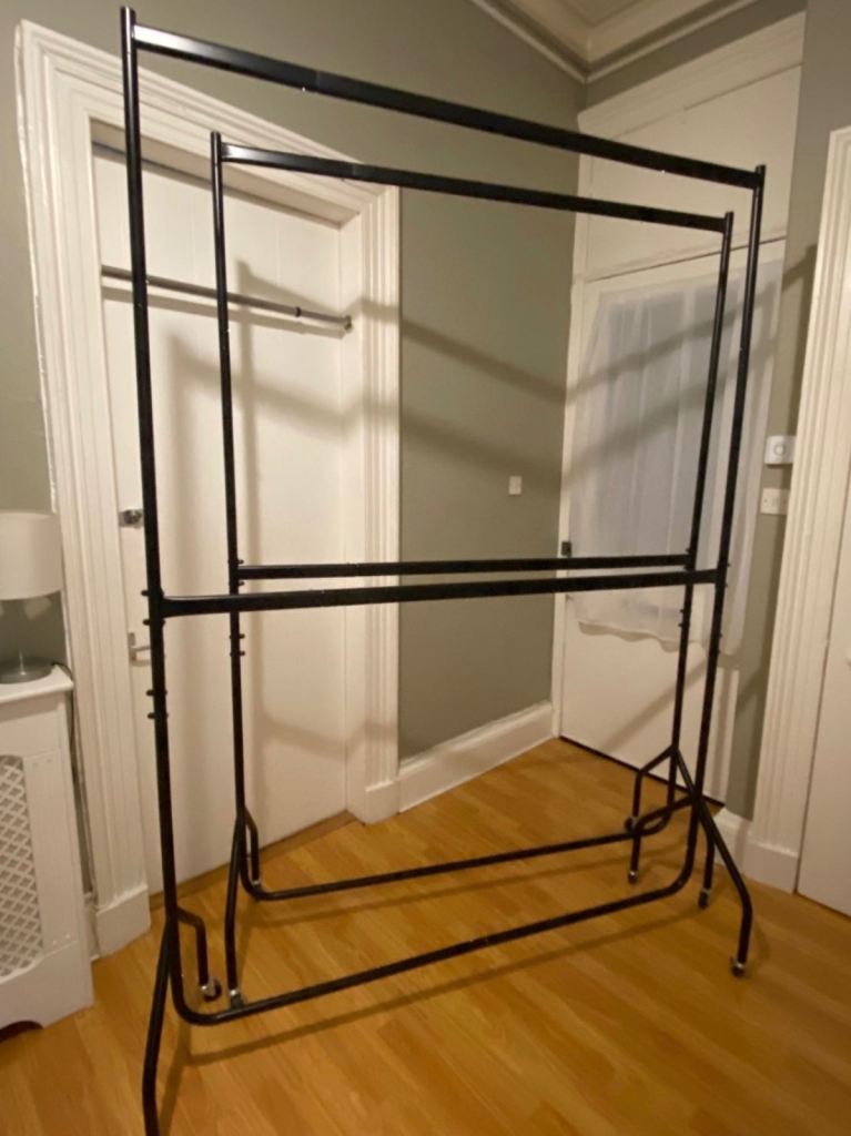 Extra height Super heavy duty clothes rails x2