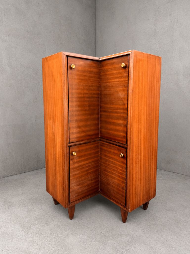 Vintage Mid-Century Corner Cabinet bar danish 
