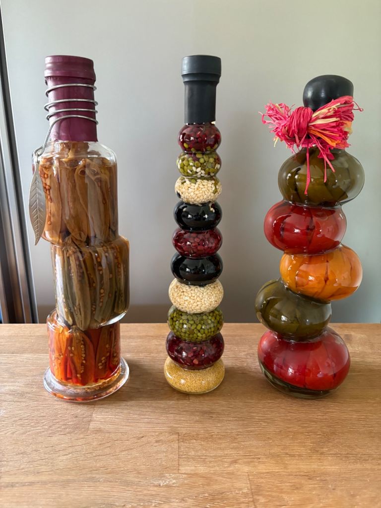 Decorative kitchen glass wear 