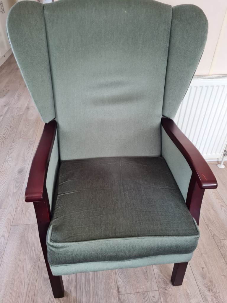 Green wing arm chair 
