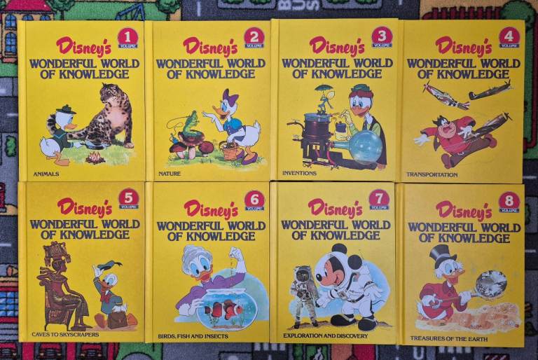 Vintage 1989 Disney's Wonderful World of Knowledge x 8 Books