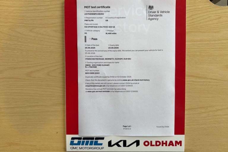 2023 Kia Sportage 1.6T GDi 48V ISG 4 5dr DCT AWD ESTATE PETROL Automatic