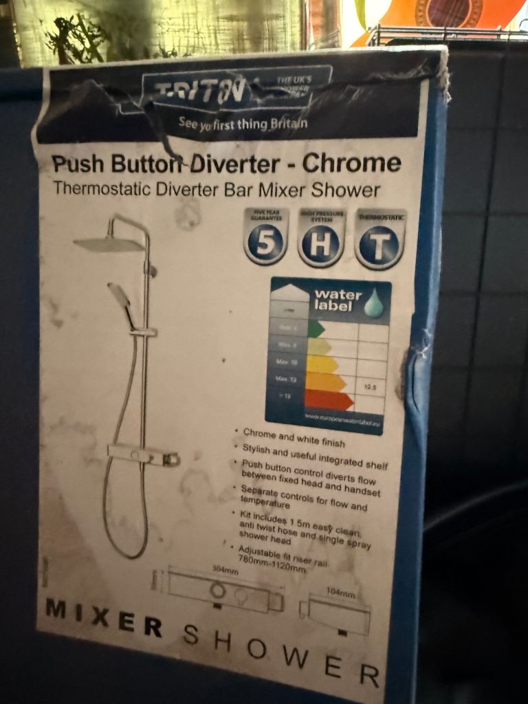 Tritón chrome mixer shower