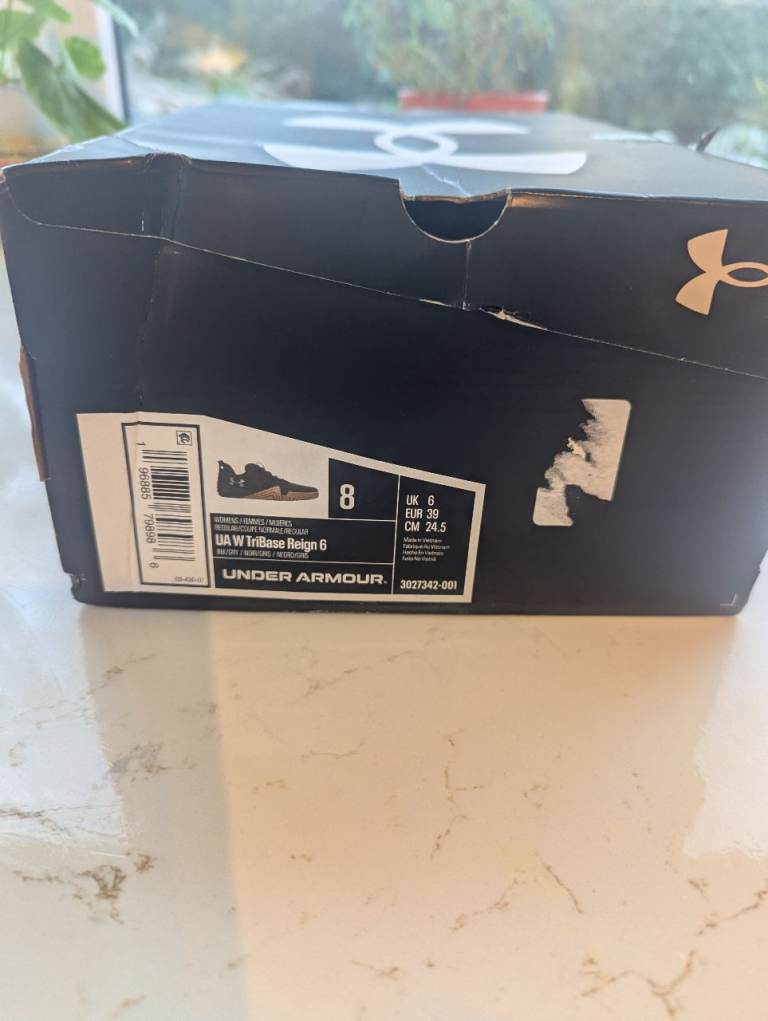 Under Armour Tribase Reign 6 Black Trainers UK 8