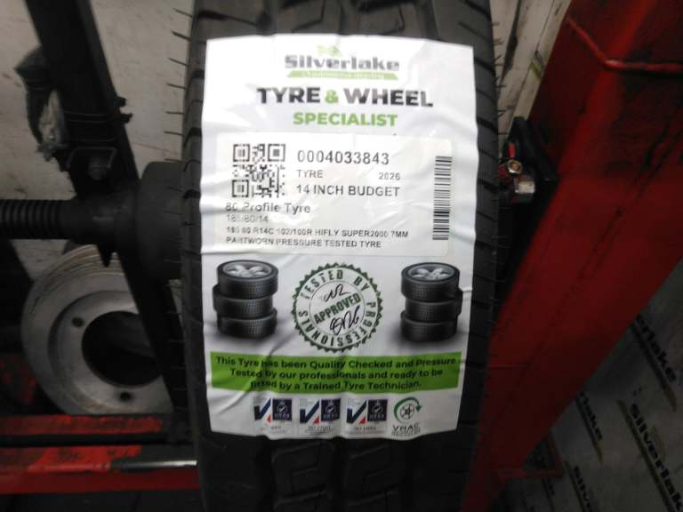 185 80 R14c 102/100r Hifly Super2000 7mm Partworn Pressure Tested Tyre