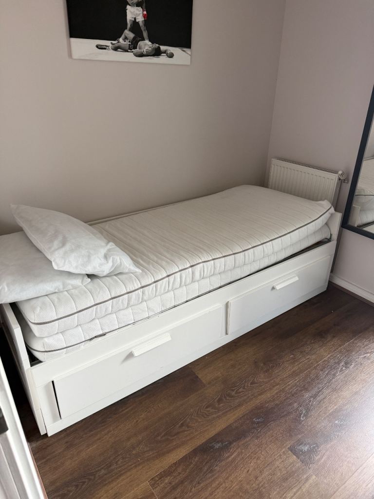 IKEA BRIMNES Extendable single bed with storage for sale 