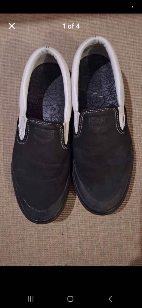 VANS Slip-On Trainers – Black, Fair Condition