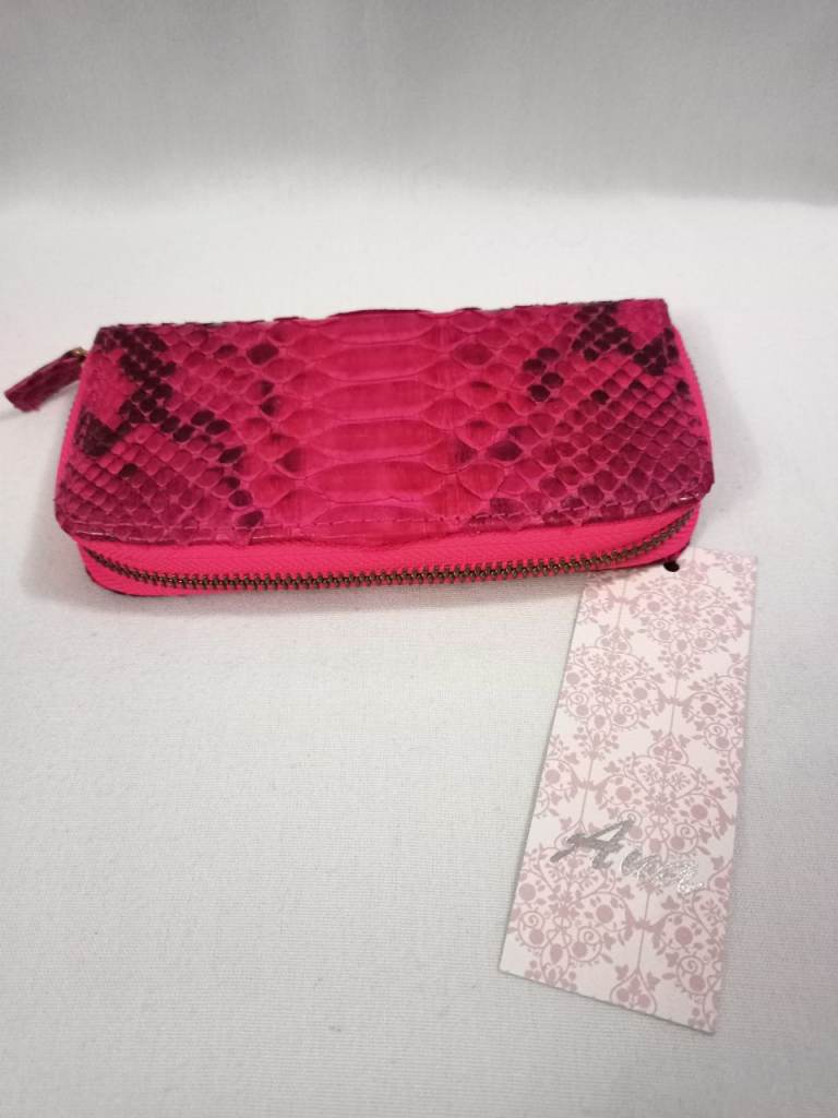 ANA BOUTIQUES SMALL PYTHON SKIN WALLET.