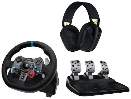 brands Exclusive Logitech G29 Steering Wheel + G435 Headset Bundle PS& PC (443)