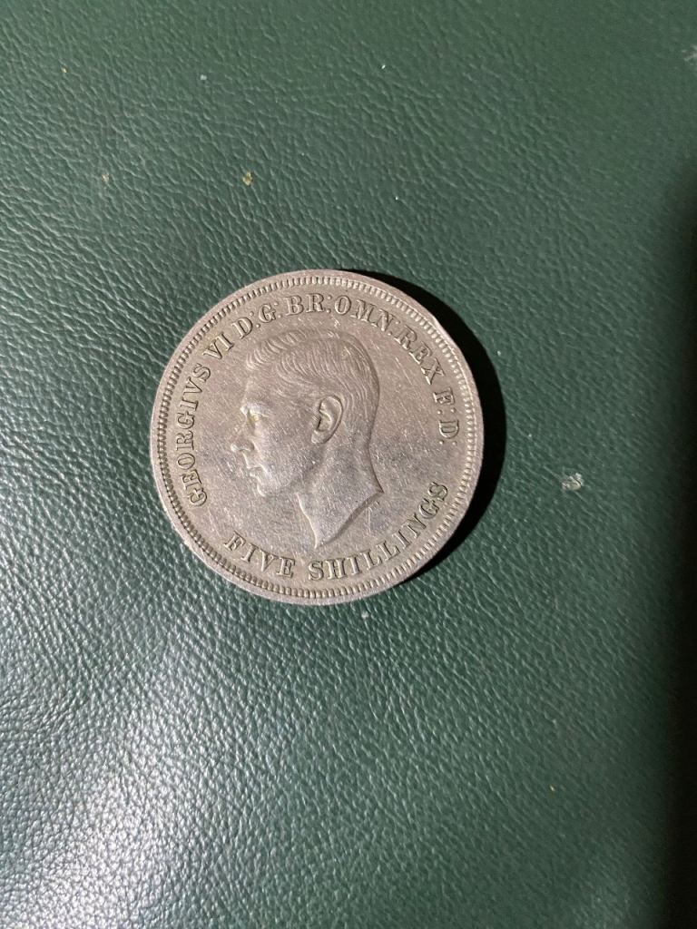 Vintage 1951 George VI Crown Coin - Five Shillings