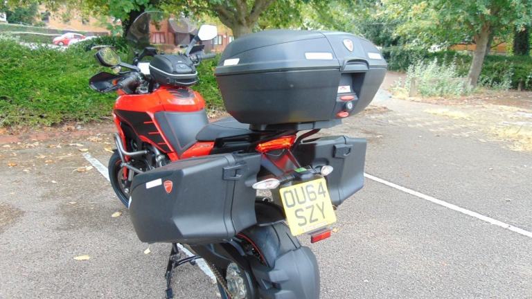 Ducati Multistrada 1200S Granturismo 2014 full luggage spec Italian tourer 