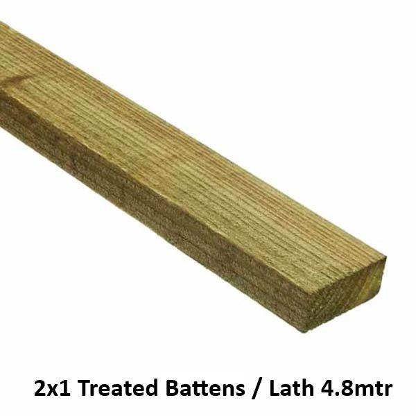 2x1 Inch Treated Battens / Lath - Two Sizes Available