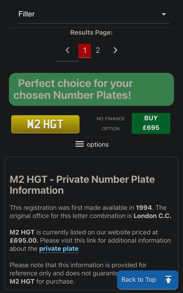 M2 HGT Personalised Registration 