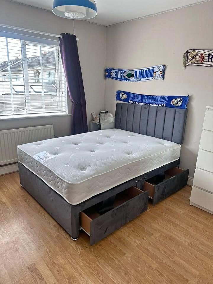 King size Bed frame available with mattresss