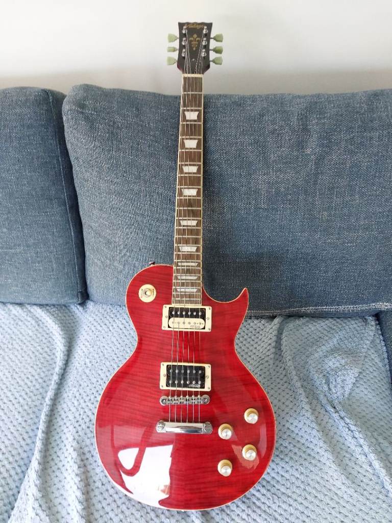 Vintage Les paul style,V100 Twr Wine Red Flamed Maple