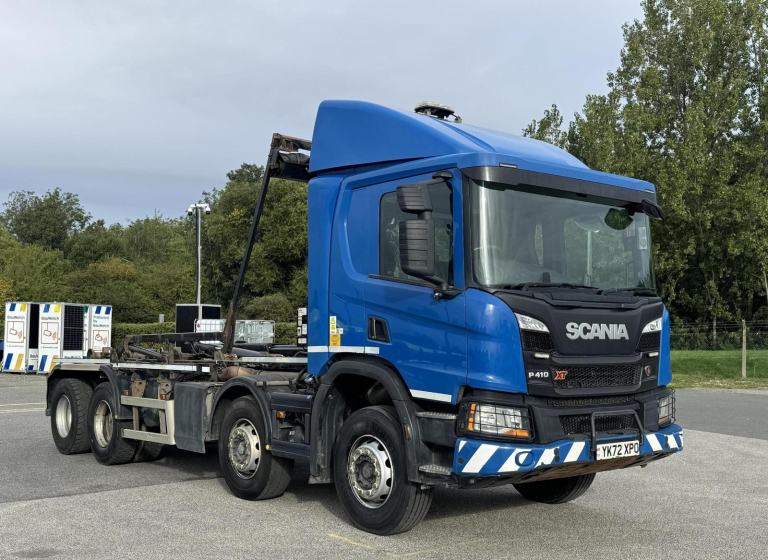 2022 72 plate Euro 6 Scania P410 XT 8X4 32t Hookloader