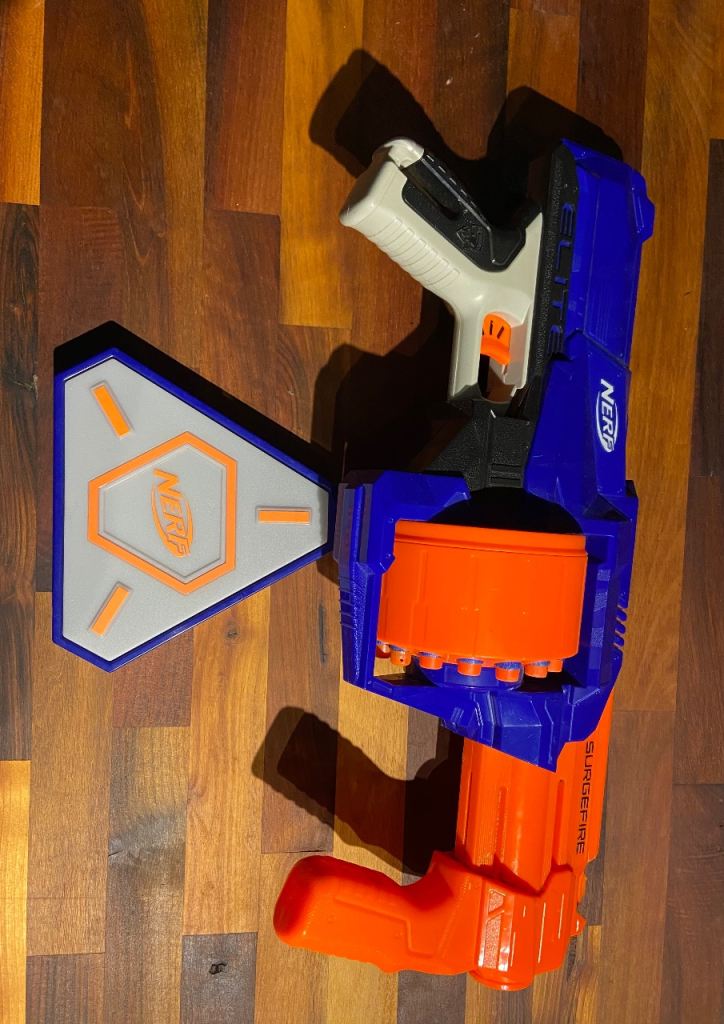 Nerf surge fire , with bullets and electric nerf target
