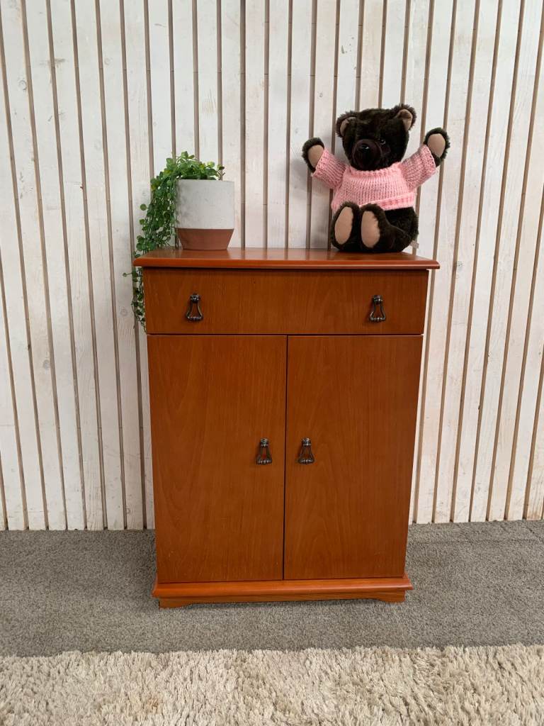 image for Cupboard with 1 Drawer and 2 Doors Brown wood .