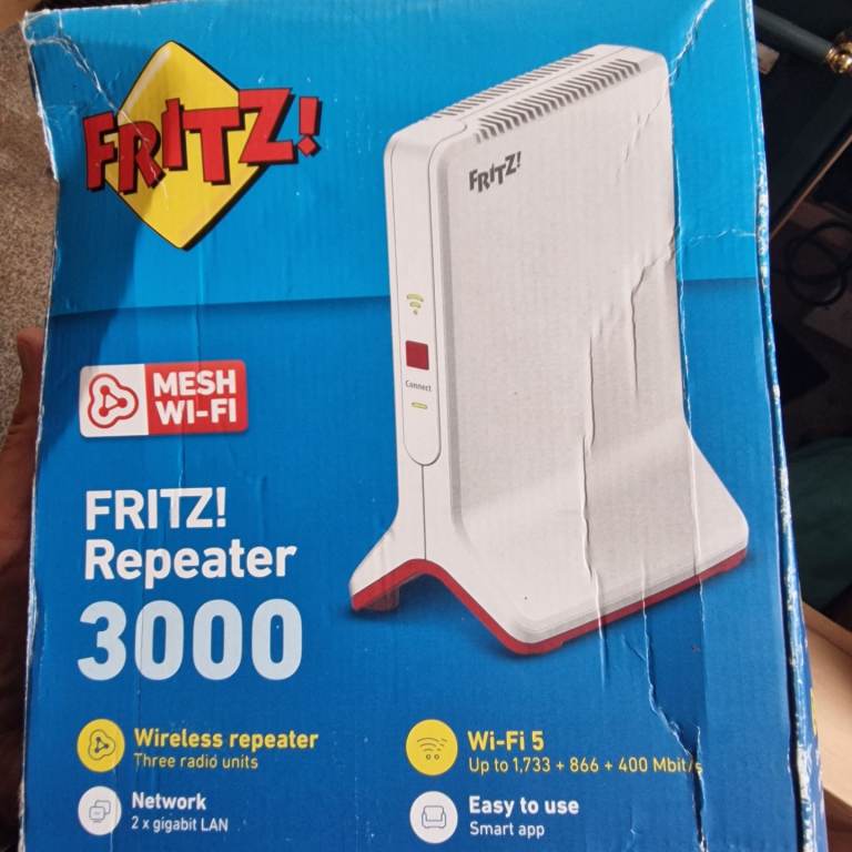 FRITZ! Repeater 3000 Mesh Wi-Fi Wireless - As Good As New