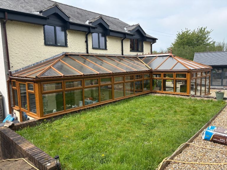 Large Conservatory Roof includes panels, roof structure and Guttering - Fair Condition