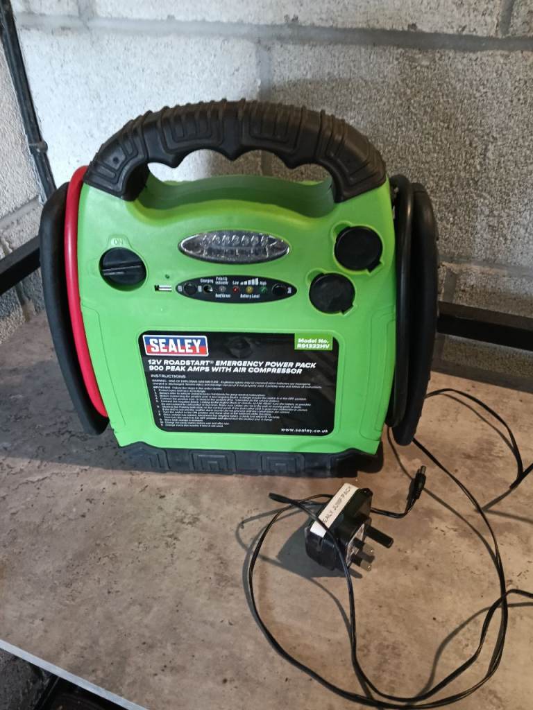 Sealey RS1322HV Road Start Emergency Jump Starter with Compressor, light, usb, 2x 12v sockets