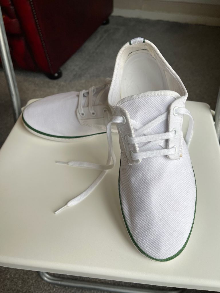 Lacoste Malahini Leisure Smart Canvas Mens Deck Shoes Trainer in White Size 8 UK