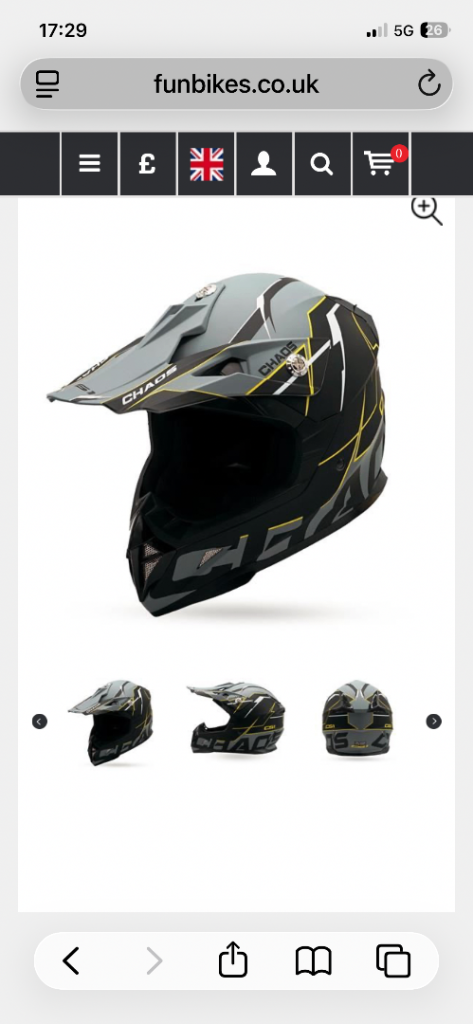 Children’s motocross crash helmets 