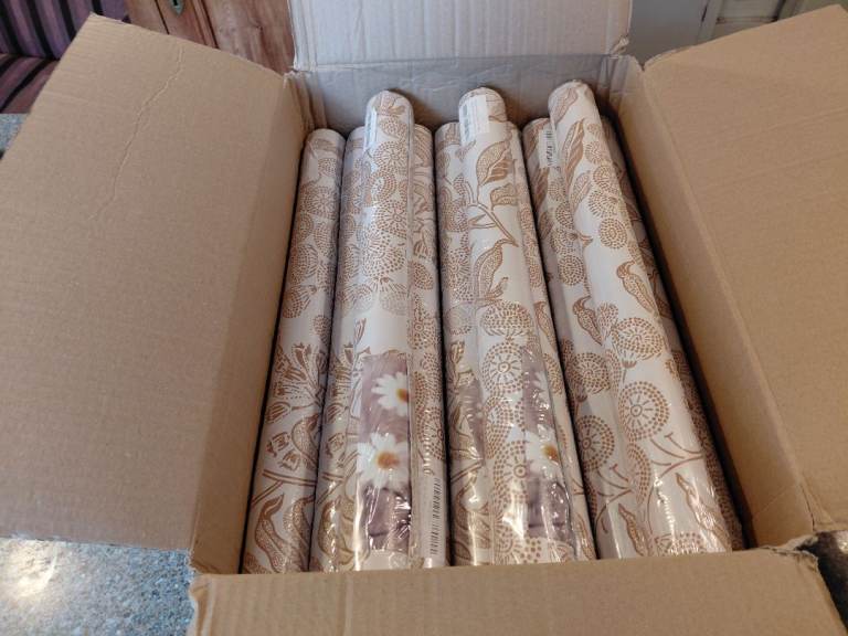 Yellow Leaf Kitchen Cabinet Paper