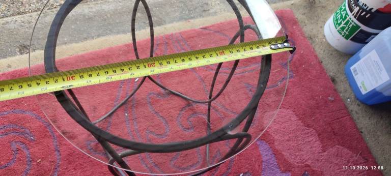 Black Metal & Glass Coffee Table – Good Condition, £10.00 for Sale